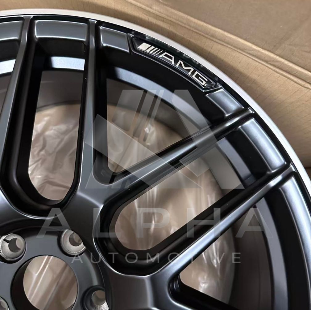メルセデスベンツ W205 Cクラス AMGスタイル 鍛造19インチホイール 4本セット マットブラック PCD5/112