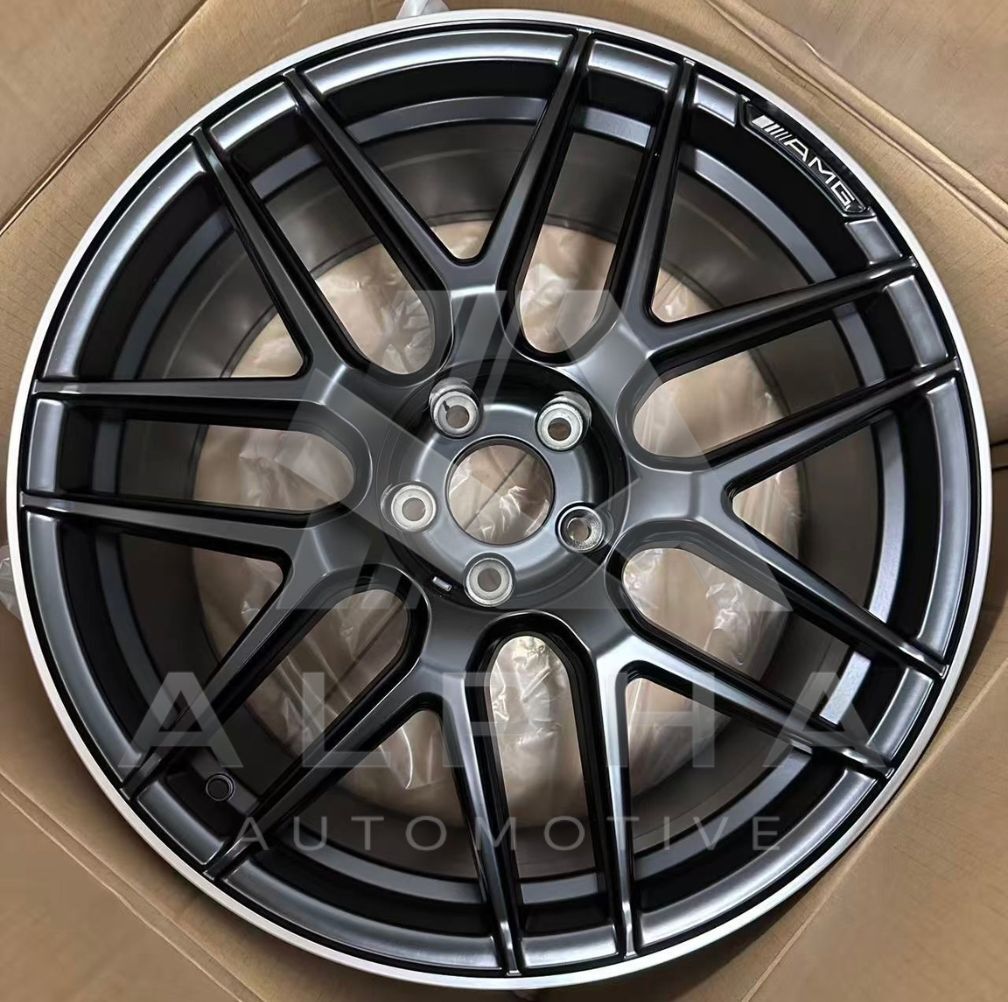 メルセデスベンツ W205 Cクラス AMGスタイル 鍛造19インチホイール 4本セット マットブラック PCD5/112