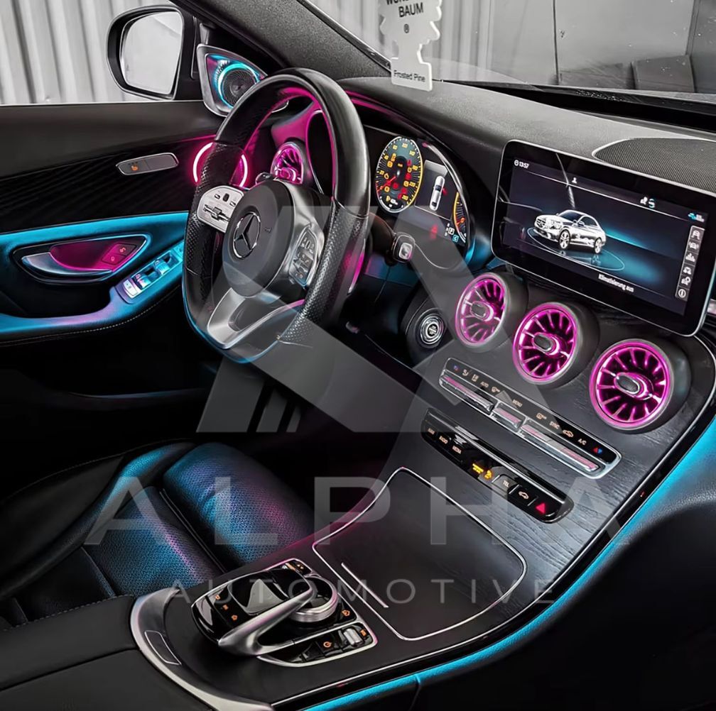 メルセデス・ベンツ W205・X253用 64色アンビエントライト フルセット 3色→64色アップグレード可能 Mercedes-Benz