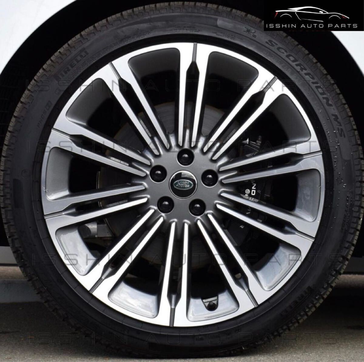 LAND ROVER STYLE 9034GM 22インチ 鍛造ホイール 4本セット ガンメタ＆ポリッシュ 22×9.5J +45 PCD120 ハブ72.6mm レンジローバー等