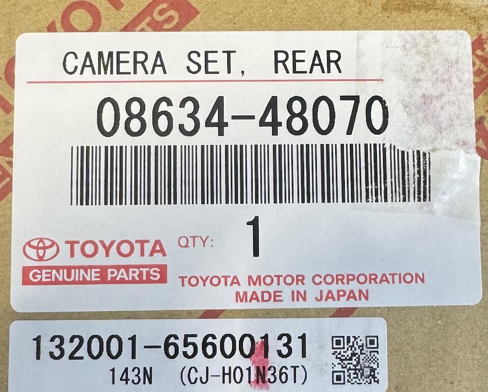 トヨタ純正 バックカメラ リアカメラ 08634-48070 Camera Set Rear 純正品 国内在庫 即納